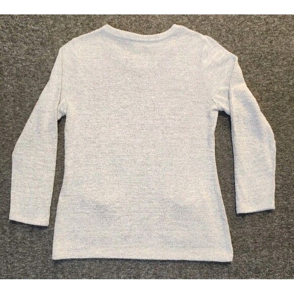 Weekends By Chicos Small Size 0 Top Tunic Light Gray Measurements in Description - Picture 3 of 5